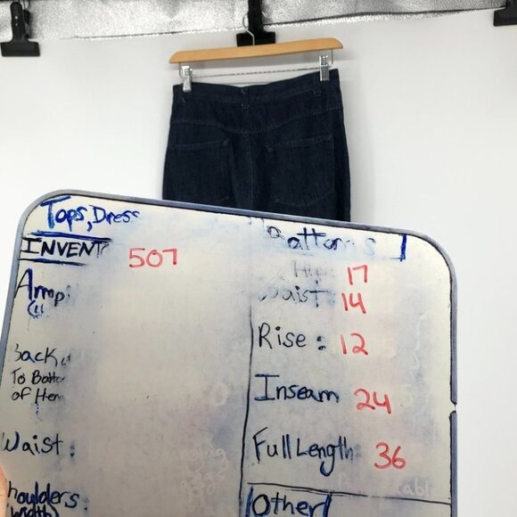 Marques Almeida Dark Wash loose leg raw hem 5 pocket jeans size 8 - Picture 12 of 13